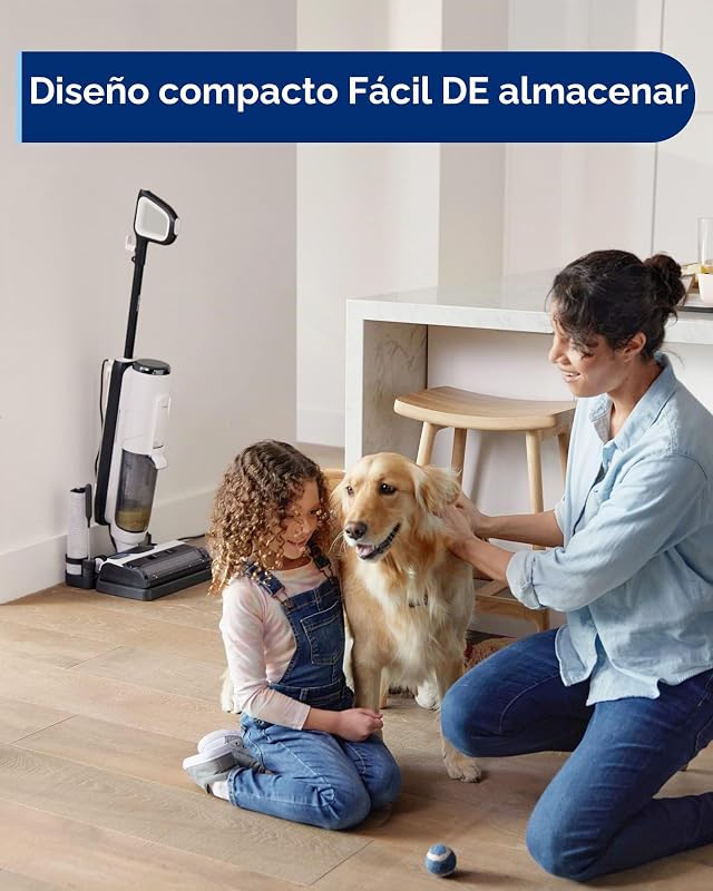 Floor One S5 Steam Smart - Aspiradora a Vapor en seco y húmedo para Suelos Duros, Limpia y desinfecta la Suciedad pegajosa, Pantalla Digital, Mayor duración