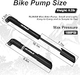 NUWAB Mini Bike Pump 9.4 inch Portable Hand Pump with Ball Needles Nozzles view 3