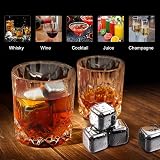 AYAOQIANG Whiskey Gift Set 2 Glasses Stones Coasters Wood Box</80 chars view 6