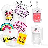 Metyond Dog Silicone Case for Touchland Hand Sanitizer Spray Power Mist 1 FL OZ/30ML for Touchland Case with Keychain, with Cute Charms Accessory Cute Travel Case (1PCS White)