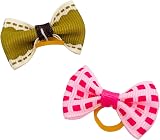 BIPY 100Pcs Small Dog Hair Bows Elastic Ribbon Random Colors view 3