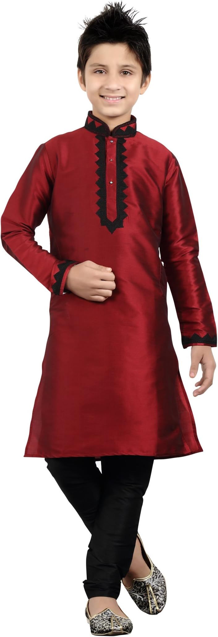 Kid's Kurta Pajama Set Dupion Silk Ethnic Wear Party Dress for 1-14 Years Children