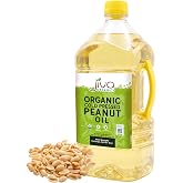 Jiva Organics Organic Peanut Oil 3/4 Gallon Huge Bottle (101 Fl Oz), Non-GMO, Rich &amp; Pure, Healthy Cooking Oil for Baking, Frying &amp; Dressing (3 Litre)