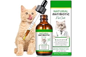 AKARENI Cat Antibiotics for Infection, Natural Antibiotics for Cats, Cat Multivitamins Liquid, Cat Antibiotic Supports Immune and Cats Allergy Itch Relief, Pet Antibiotics Supplements, Chicken Flavor, 2 Fl Oz