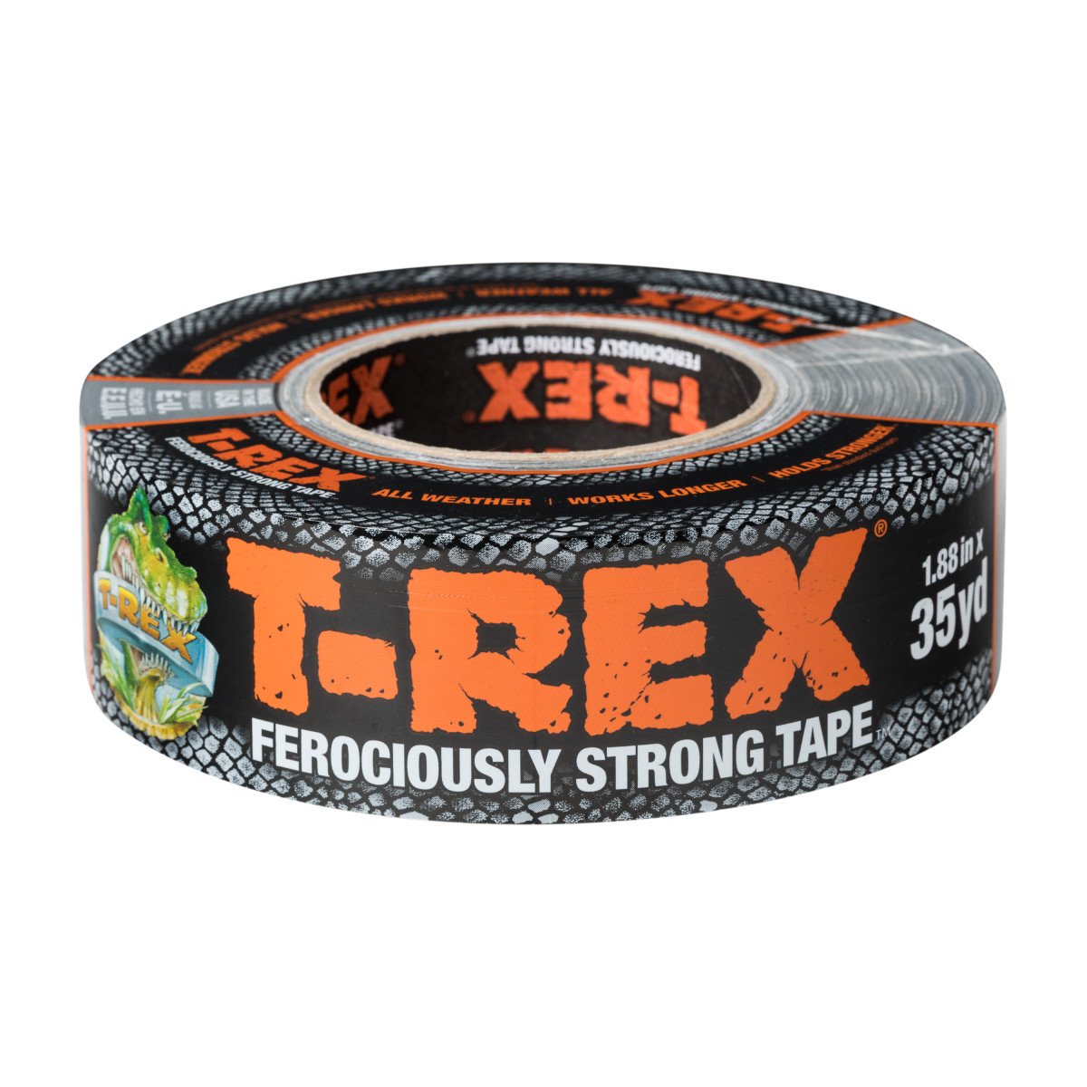 T-REX Tape Ferociously Strong Waterproof Graphite Grey Tape, 48mm x 32m, A High Strength Duct or Gaffer Cloth Adhesive Repair Tape that is Also UV Resistant From the Makers of the Original Duck Tape