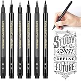 APOGO Calligraphy Pens 6 Pack Beginner Brush Pen Set Black Inks view 7