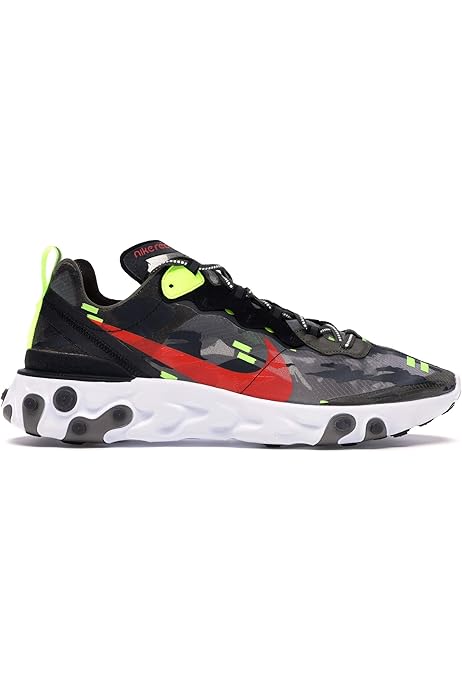 nike react element 87 olive crimson black & volt