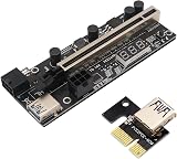 Bcowtte 8 Set PCIe Riser 1X to 16X Graphics Adapter Temperature Sensor GPU view 4
