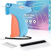 Itopan Stitch Gun for Clothes, Tagging Gun for Clothing Quick Fixes - Price Tag Gun with 6 Fine Needle, 1000 Black Fasteners & 1000 White Fasteners DeepSkyBlue1+Coral