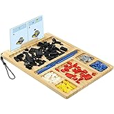 Building Baseplate Table Tray for LEGO Brick Sorting and Instruction Holder | Brick Sorting Tray, 7-Compartment Building Block Organizer with Lanyard for Lego Building Bricks &amp; DIY Projects