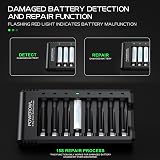 POWEROWL 8 Bay AA AAA Battery Charger USB High-Speed Independent Slots NiMH view 4