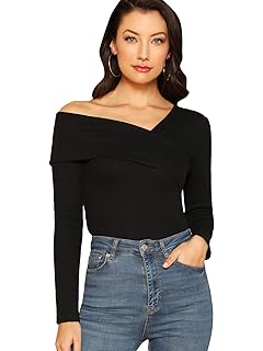 off the shoulder cross wrap sweater