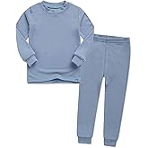 VAENAIT 6M-12Y Toddler Toddler Kids Toddler Girls Boys Soft Comfy Modal Tencel Solid Raglan Sleepwear Pajamas Pjs 2pcs Set
