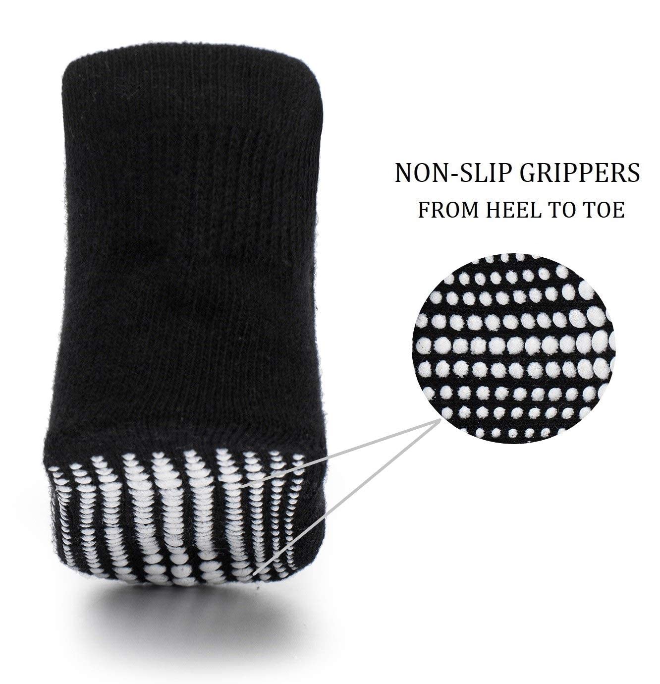 Zaples Baby Non Slip Grip Ankle Socks with Non Skid Soles for Infants Toddlers Kids Boys Girls