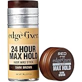 Red by Kiss Hair Wax Stick 24HR Max Hold Edge Fixer Edge Control Pomade Non-Sticky, Non-Oily Flake Free Hair Styling Wax 2.7 oz. (Dark Brown)
