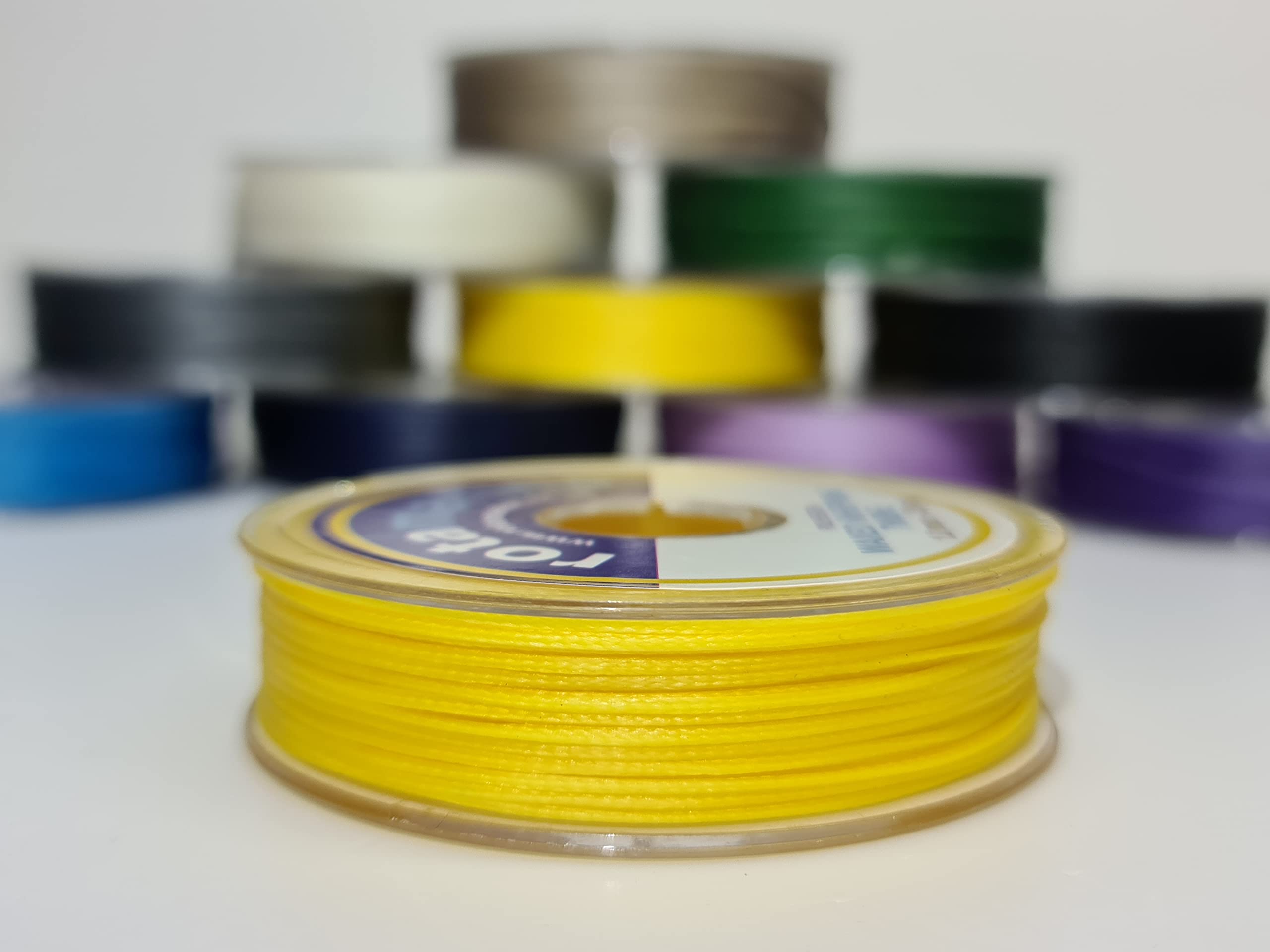 ROTA MARINE 1.2mm Polyester Waxed Whipping Twine 25mt Spool (Yellow)