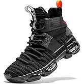 VITUOFLY Kids Basketball Shoes Boys Air Cushion Sneakers Girls Mid Top School Hoops Shoes Non-Slip Outdoor Sports Running Gym Comfortable Durable Little Kid/Big Kid