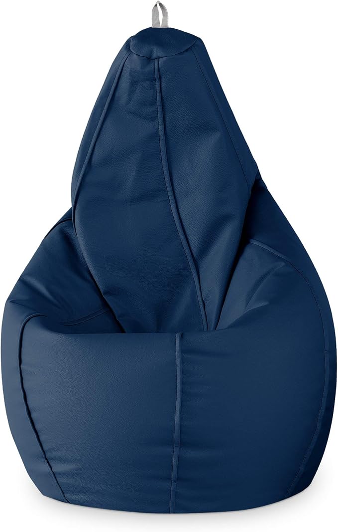 Hand Fotos Puff de Pera, Piél, Azul, XL (130x80x80 cm): Amazon.es ...