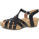 Dansko Tinley Fisherman Wedge Sandal for Women - Cushioned, Contoured Footbed for All-Day Comfort and Support - Adjustable Hook & Loop Straps with Buckle Detail