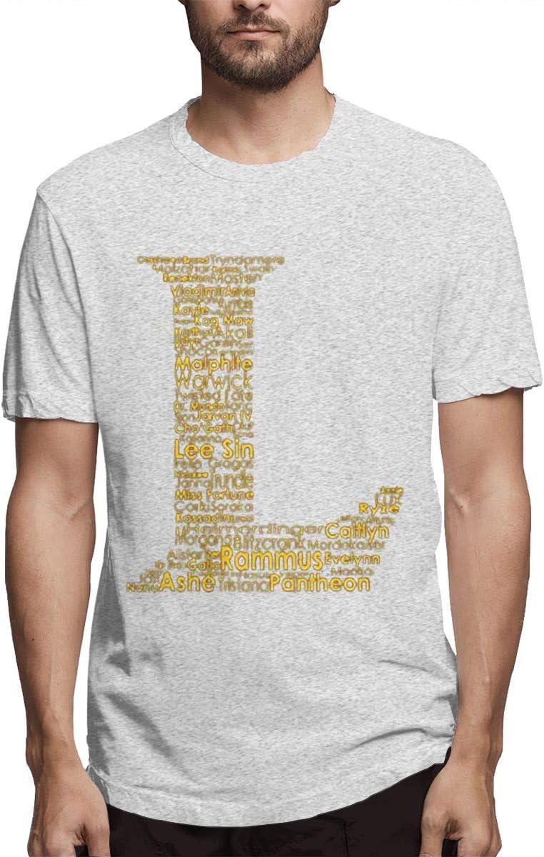 WECulture Men's League Of Legends L Logo Funny T-Shirt Short Sleeve