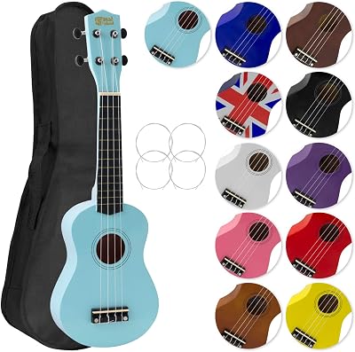 Mad About SU8 Soprano Ukulele Light Blue with Free Gig Bag and Extras