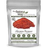 The Spice Way - Premium Aleppo Pepper |8 oz.| Crushed Aleppo Pepper Flakes (Halaby Pepper/Pul Biber/Marash Pepper/Aleppo Chil
