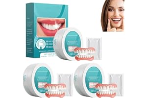 SMIMVP Minceetbien Dentures, Minceetbien Silicone Denture Set, Silicone Reline Denture Set, Upper and Lower Denture Reline Kit-3pcs