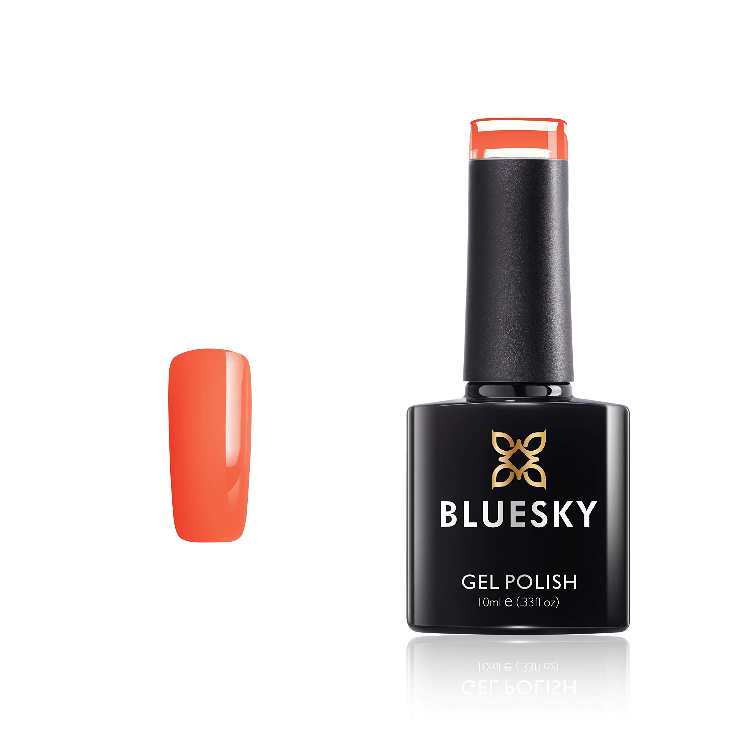 Bluesky Gel Nail Polish, Shake It, SS2019, Orange, Red, Long Lasting, Chip Resistant, 10 ml (Requires Drying Under UV LED Lamp)