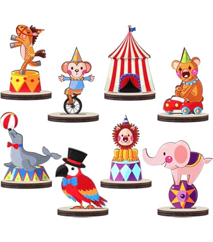 Beistle 54985 Vintage Circus Mini Centerpieces 16-delig, Papier, Multi