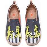 UIN Women's Casual Loafers Travel Painted Walking Slip On Lightweight Comfortable Canvas Fashion Sneakers