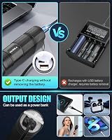 Maxesla Rechargeable LED Torch Set High Lumen 5 Modes IP65 Zoomable view 7