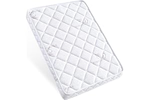 Premium Pack and Play Mattress Topper-38" x 26" x 1.5", Breathable, Soft, Safety-Reinforced Play Yard Mattress for Babies and