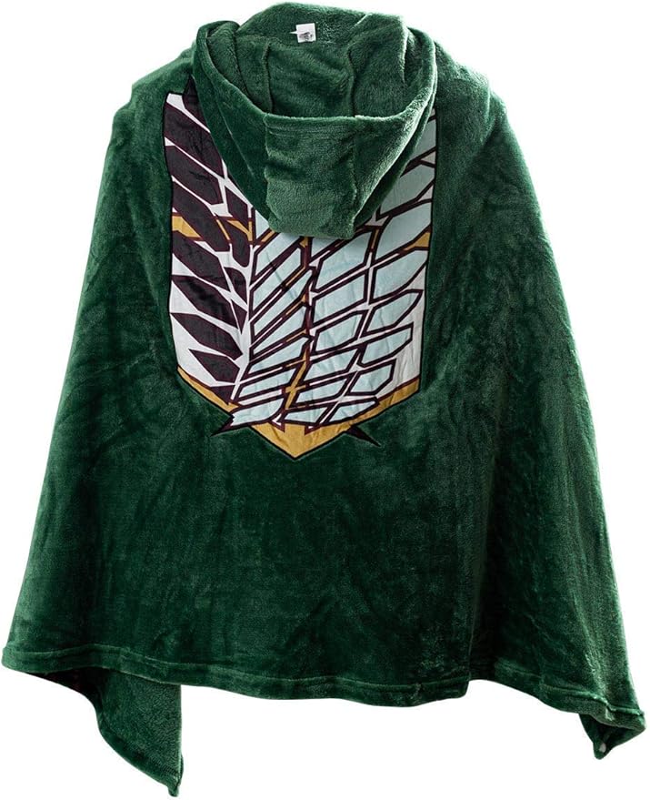 Obtai Halloween AOT The Wings of Freedom Flannel Cloak Blanket Cosplay