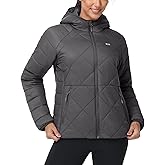 MIER Womens Puffer Jackets, Lightweight Packable Quilted Winter Coat with Hood,Water Resistant Warm Puffy Jacket for Travel