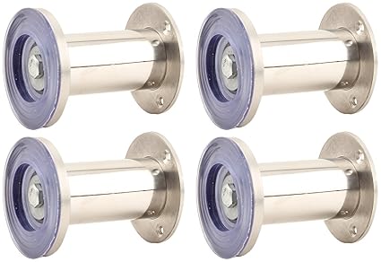 Homeproducts4u Strong Stainless Steel 3 Inches Sofa Legs with Ultimate Grip (Silver, Pack of 4)