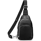 befen Genuine Leather Small Crossbody Sling Bags for Women Anti-Theft Fanny Packs Chest Bags Purse with Built in RFID Wallet