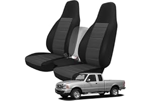 LEZZYRUCK Custom-Fit Front Seat Covers Compatible with 2004-2012 Ford Ranger Pickup 60/40 High Back Seats, Car Seat Covers Front Seat Without Console