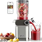 Anybear 200W Cold Press Juicer, 4.3" Whole Fruit Chute, Upgraded Auger | Large Feed Chute Slow Juicer Fits Whole Fruits/Veggies, Heavy-Duty Auger, Tritan, BPA-free, Easy to Clean
