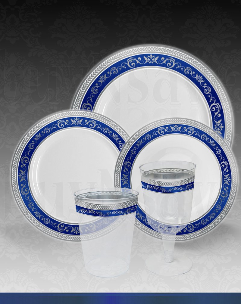 Blue Disposable Plates & Royal Blue Plastic Plates 7u0026quot; Sc 1