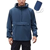 COOFANDY Men's Rain Jacket Waterproof Lightweight Packable Raincoat Pullover Windbreaker With Hood For Hiking Running