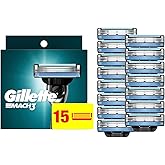 Mach3 Razor Refills for Men, 15 Razor Blade Refills