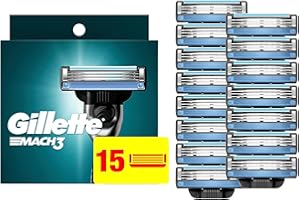Gillette Mach3 Razor Refills for Men, 15 Razor Blade Refills