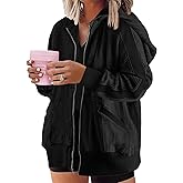 ForHailey Womens Plus Size Hoodies Long Sleeve Zip Up Sweatshirt Lightweight Waffle Knit Jacket Outwear