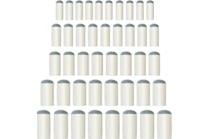 50 PCS Pool Cue Tips, 5 Sizes 9/10/11/12/13mm Screw on Tips Slip-On Billiard Cue Tips Replacement, Pool Cue Tips Cover Hard w