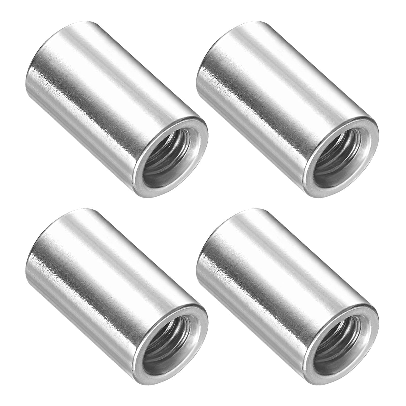 METALLIXITY Weld on Bung Nut (M6x10mmx17mm) 4Pcs, Stainless Steel Insert Weldable Fuel Tank Fitting - for Component Maintenance, Weld-On Adapter