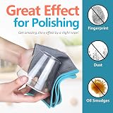 Airlab 3X Thickened Cleaning Cloth 400gsm 12x12 Inch Glass Microfiber Carbon view 3