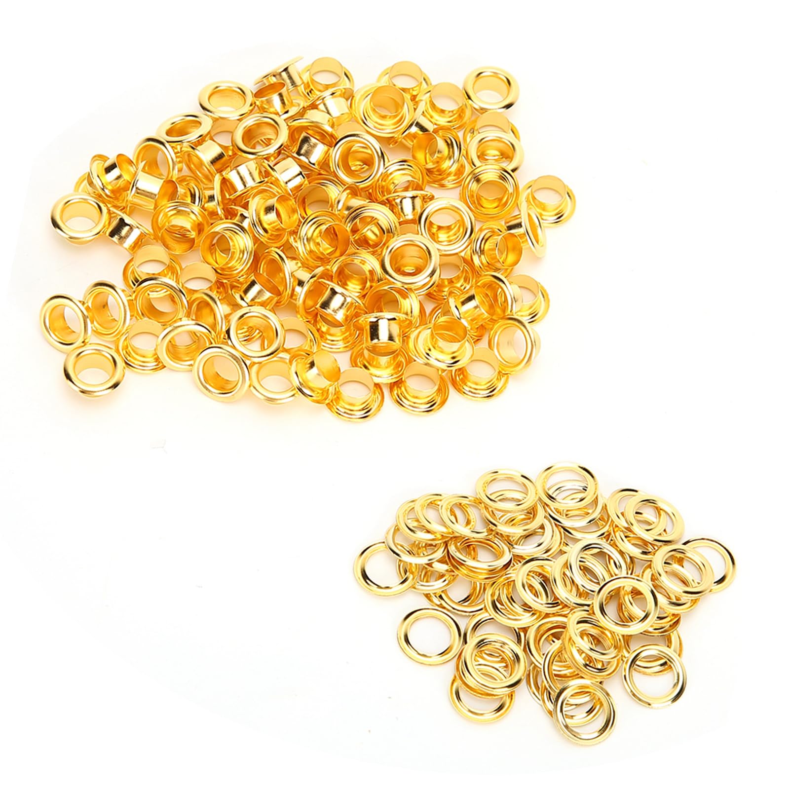 200Pcs 6mm Metal Shoes Grommet Eyelets Tool Kit Hollow Hole Rivet for Hand Made Brass Gold Leather Shoes Craft Accessories