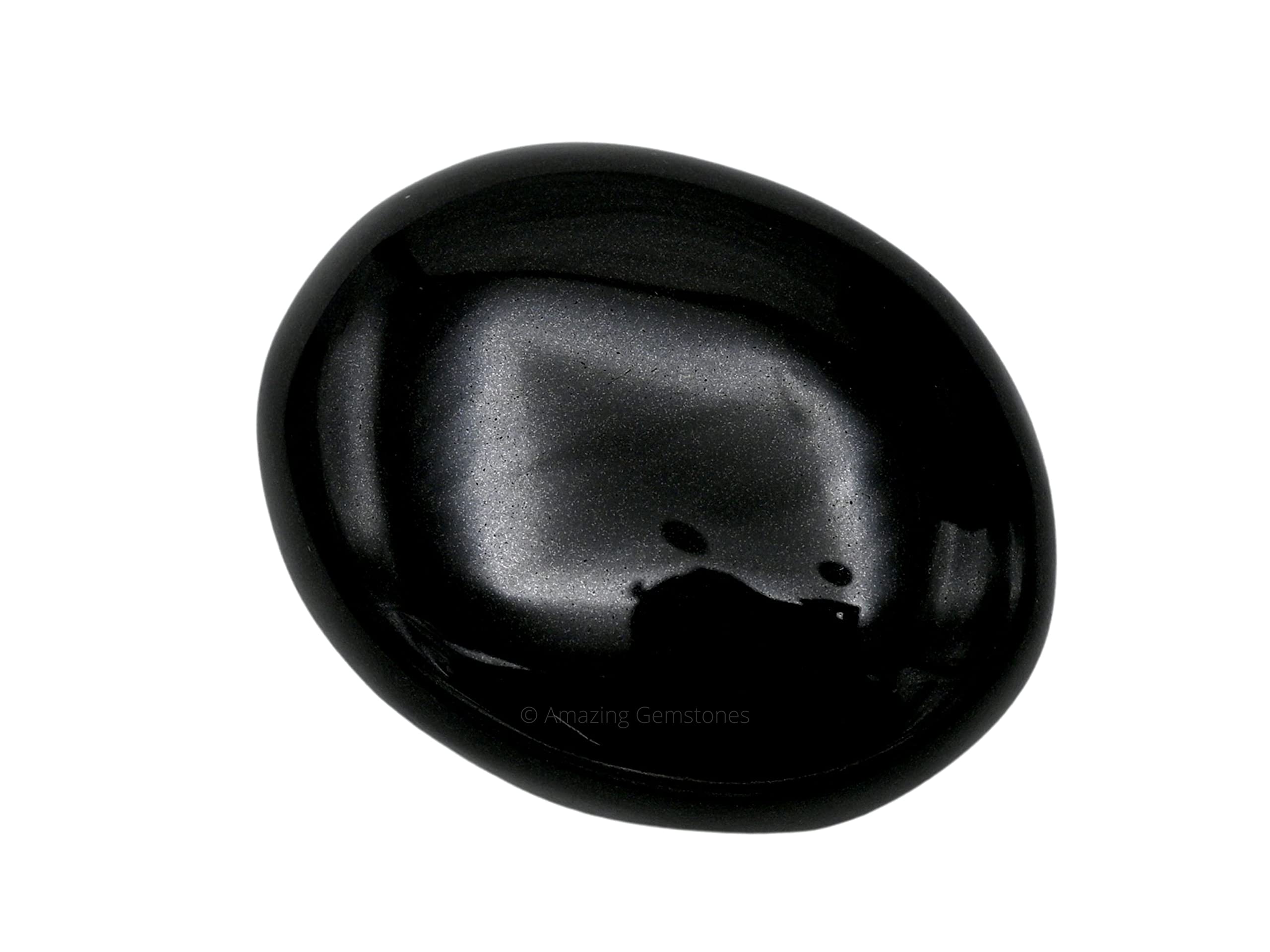 Black Obsidian Crystal Palm Stone Natural Healing Stone for Chakra Balancing Spritual Good Luck