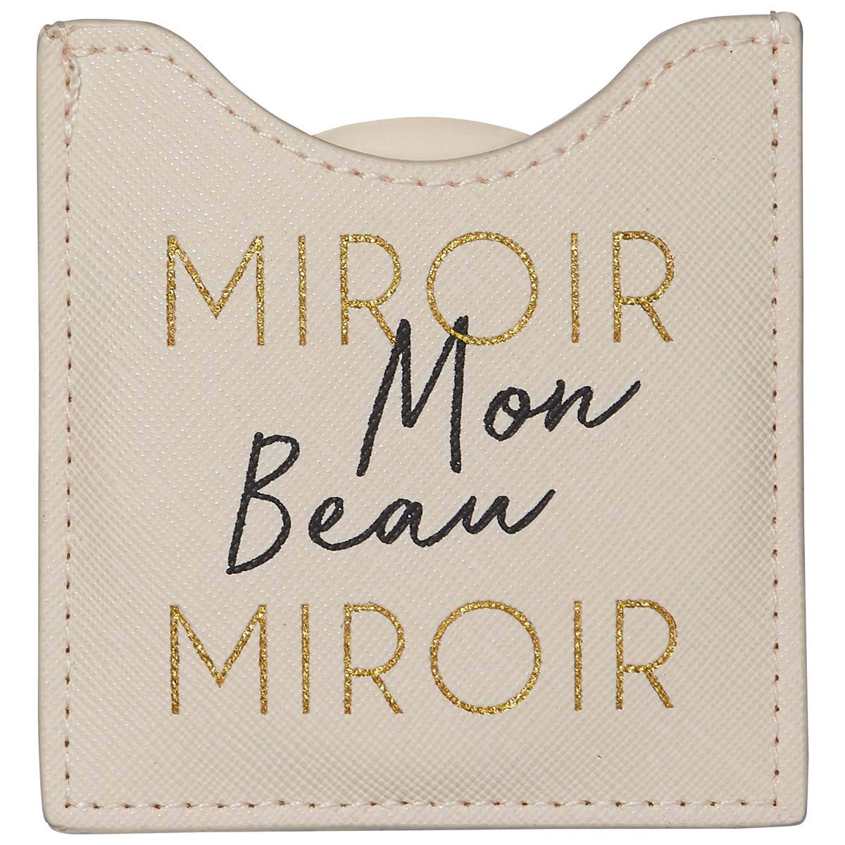 Draeger - Mon Beau - Round Pocket Mirror to Take Anywhere, Any Occasion - Dimensions 8.5 cm x 8 cm