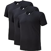 DAVID ARCHY Men's Undershirts Micro Modal Ultra Soft T-Shirts Stretch Moisture-Wicking Crewneck/V-Neck Tees for Men, 3-Pack